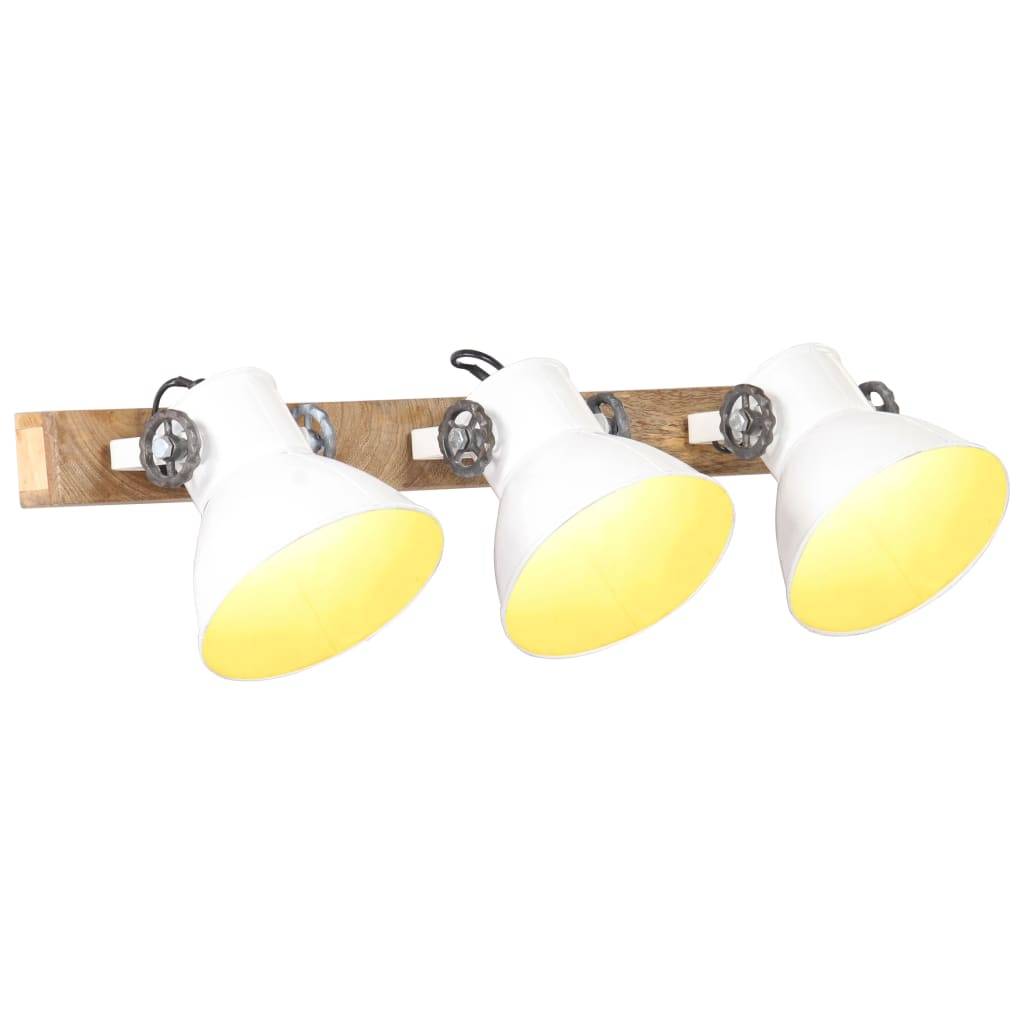 vidaXL Wandlampe Industriestil Weiß 65x25 cm E27
