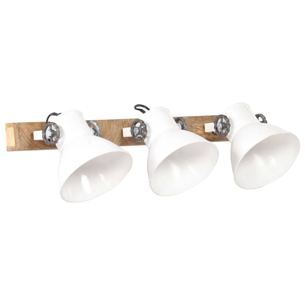 vidaXL Wandlampe Industriestil Weiß 65x25 cm E27