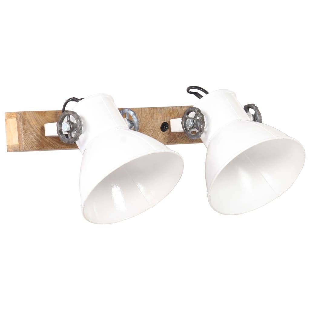 vidaXL Wandlampe Industriestil Weiß 45x25 cm E27