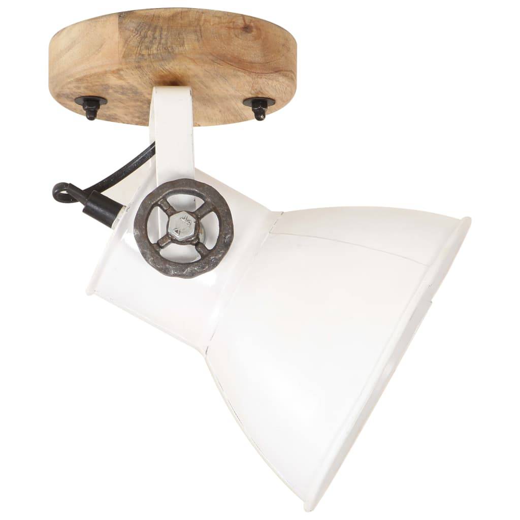 vidaXL Wand-/Deckenlampen Industriestil 2 Stk. Weiß 20x25 cm E27