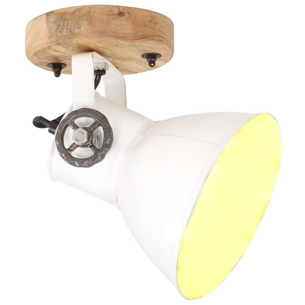 vidaXL Wand-/Deckenlampen Industriestil 2 Stk. Weiß 20x25 cm E27