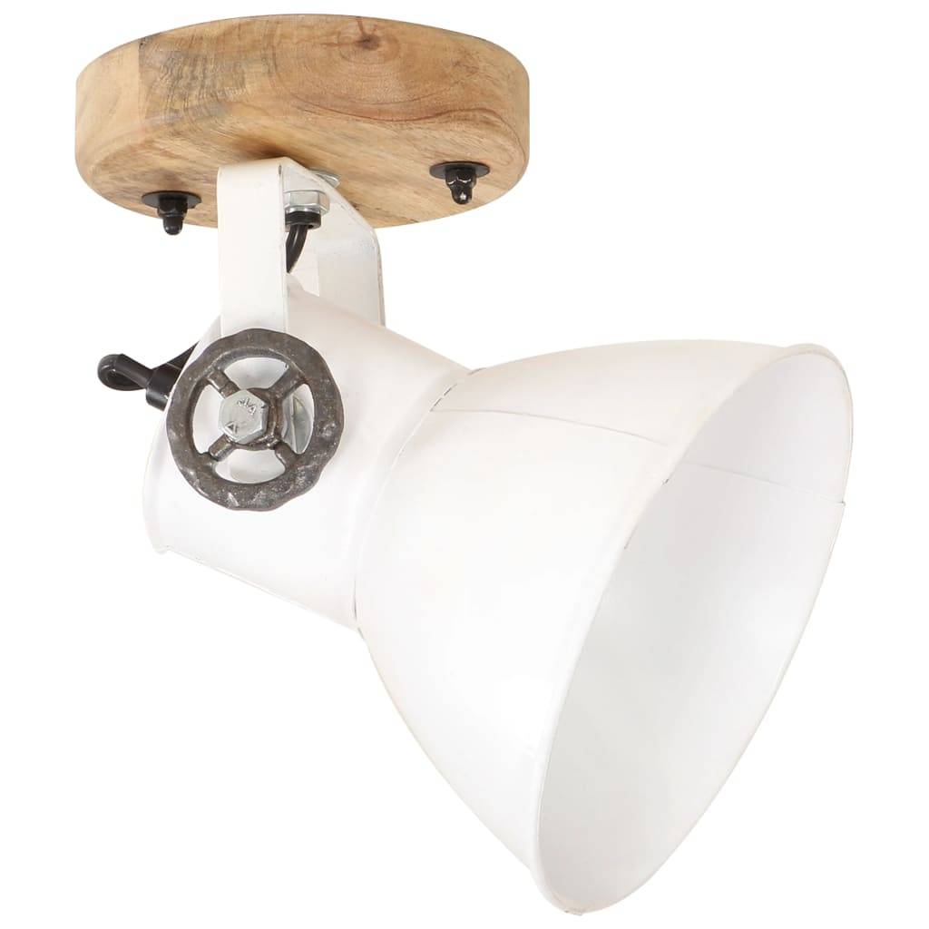 vidaXL Wand-/Deckenlampen Industriestil 2 Stk. Weiß 20x25 cm E27