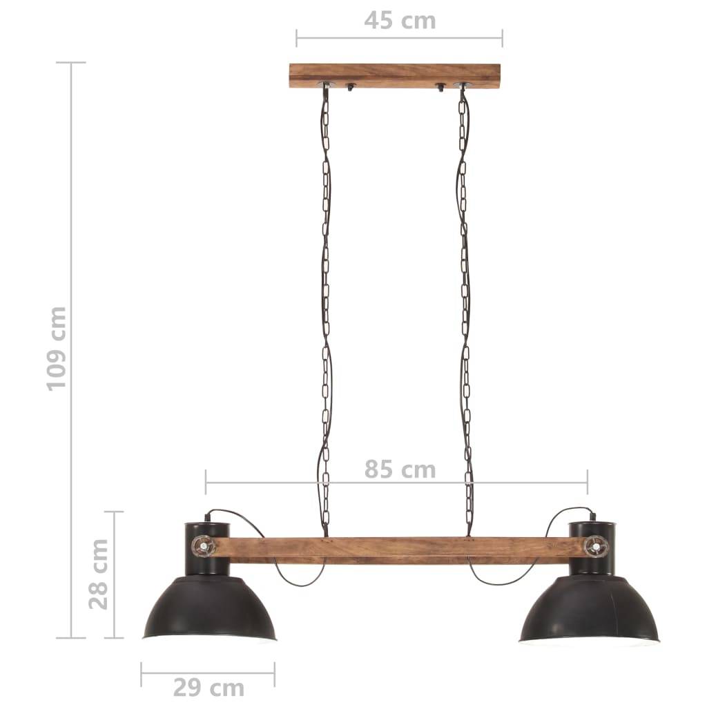 vidaXL Hängelampe Industriestil 25 W Schwarz 109 cm E27