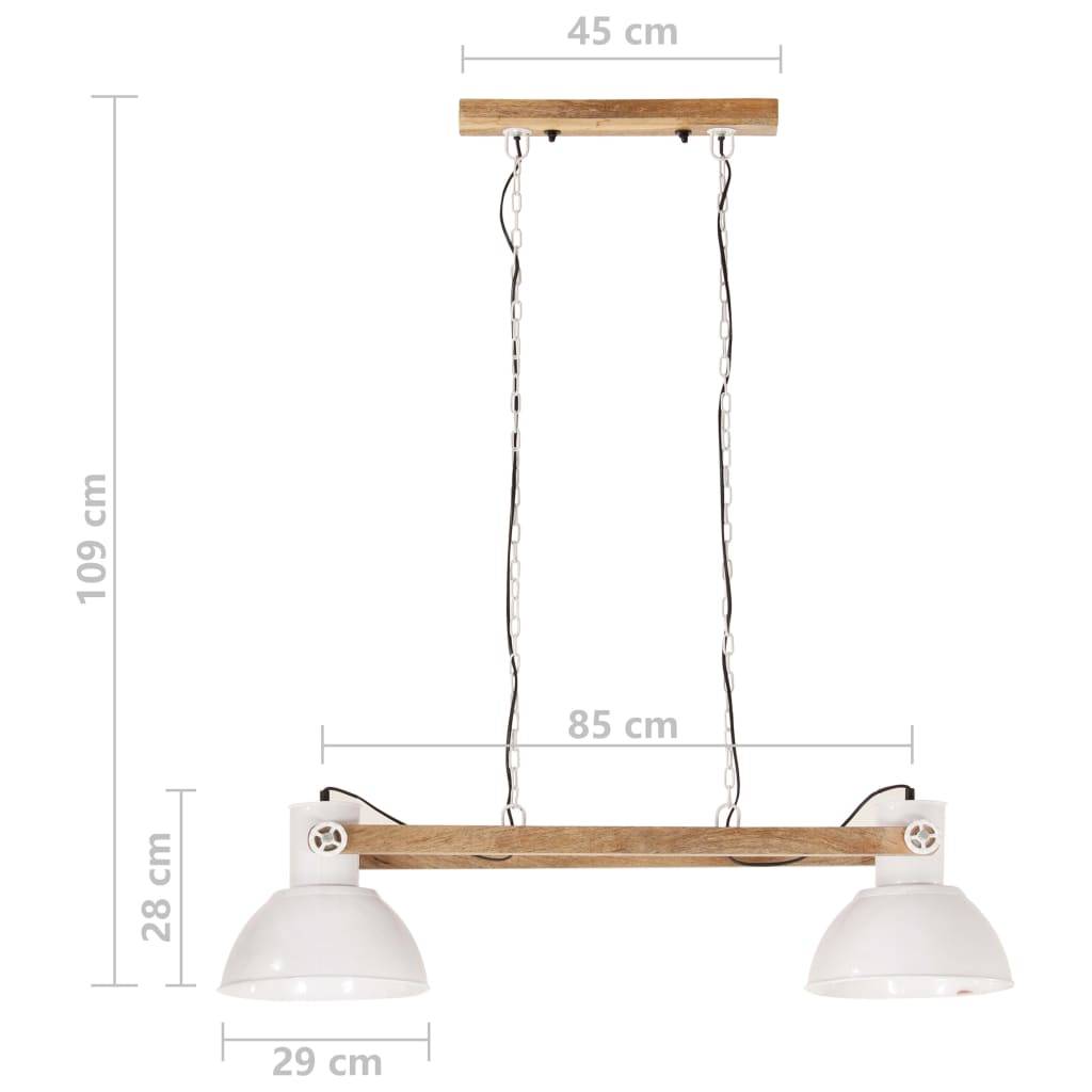 vidaXL Hängelampe Industriestil 25 W Weiß 109 cm E27