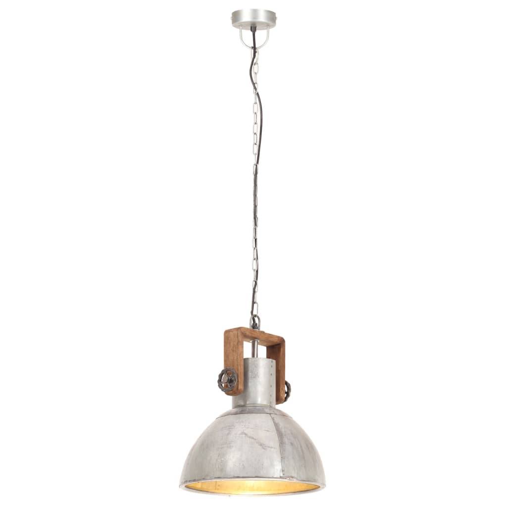 vidaXL Hängelampe Industriestil 25 W Silbern Rund 30 cm E27