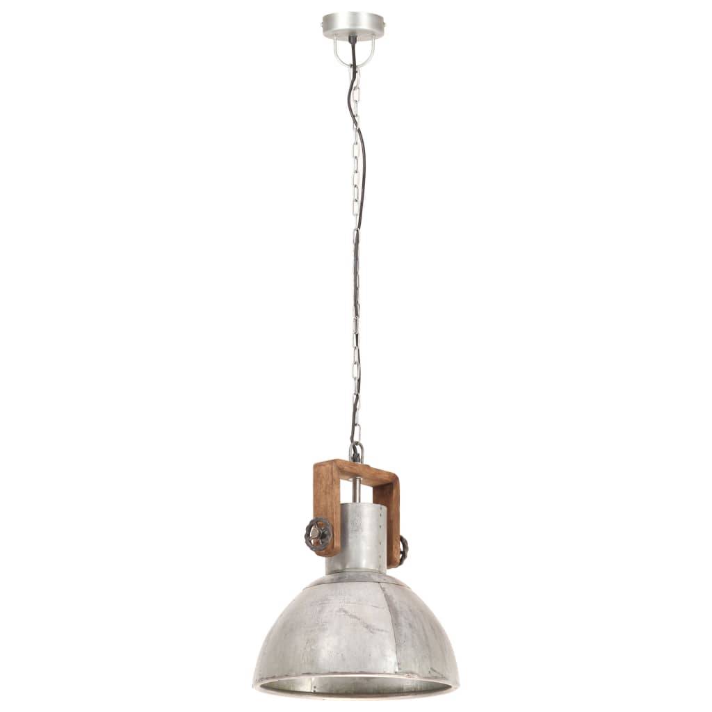 vidaXL Hängelampe Industriestil 25 W Silbern Rund 30 cm E27