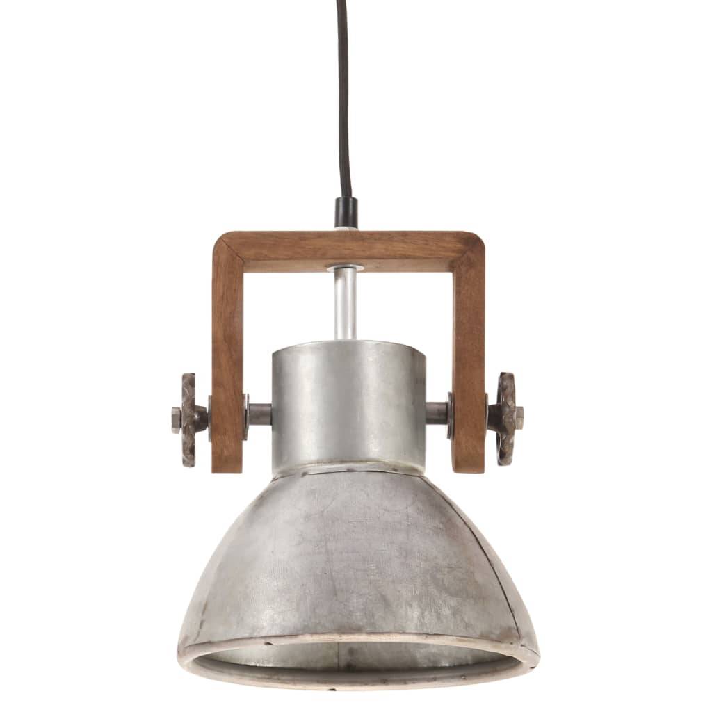 vidaXL Hängelampe Industriestil 25 W Silbern Rund 19 cm E27