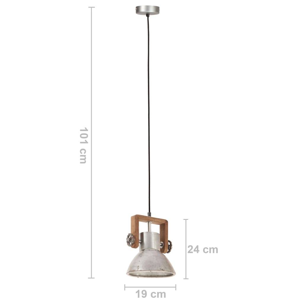 vidaXL Hängelampe Industriestil 25 W Silbern Rund 19 cm E27
