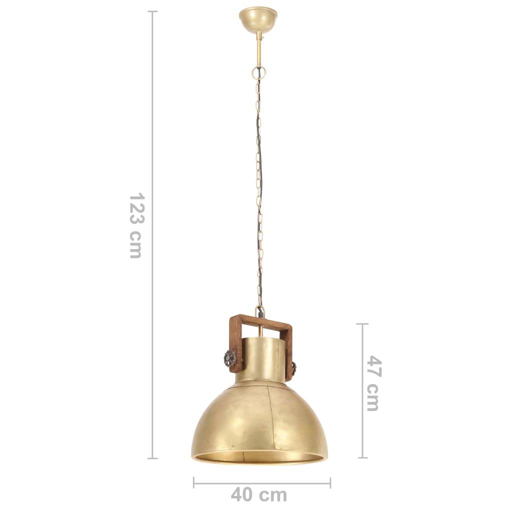 vidaXL Hängelampe Industriestil 25 W Messing Rund 40 cm E27