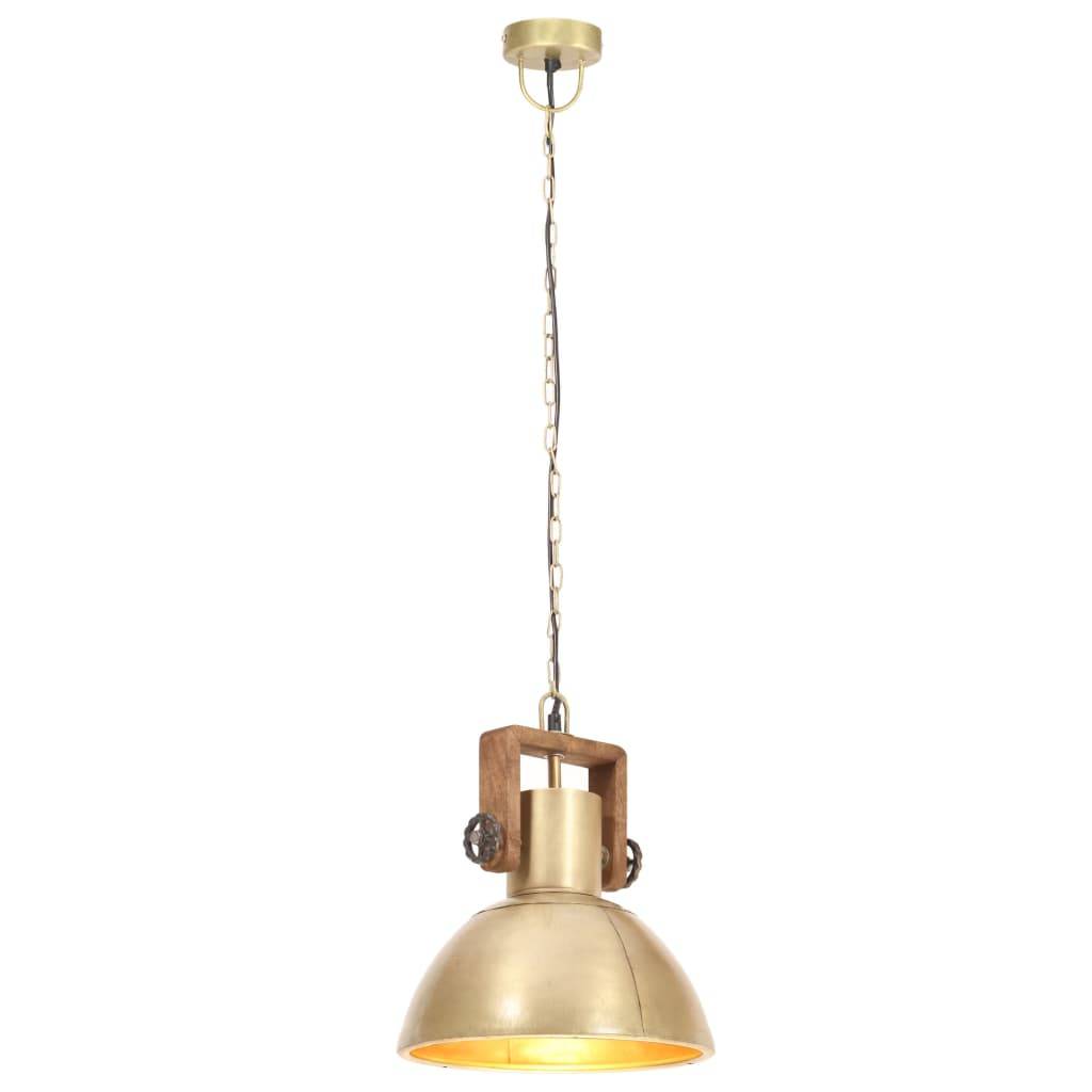 vidaXL Hängelampe Industriestil 25 W Messing Rund 30 cm E27