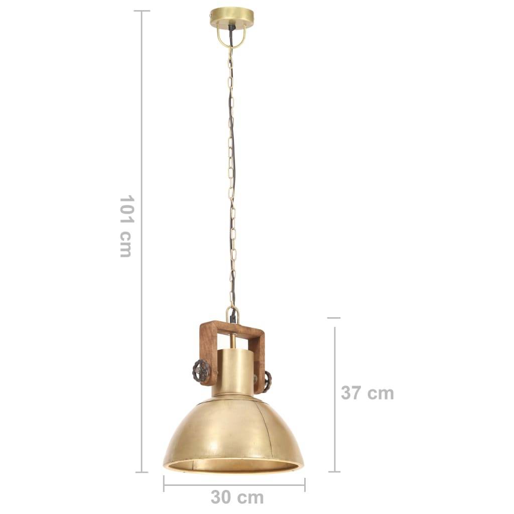 vidaXL Hängelampe Industriestil 25 W Messing Rund 30 cm E27