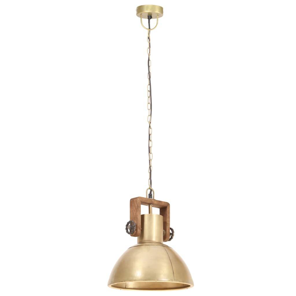 vidaXL Hängelampe Industriestil 25 W Messing Rund 30 cm E27