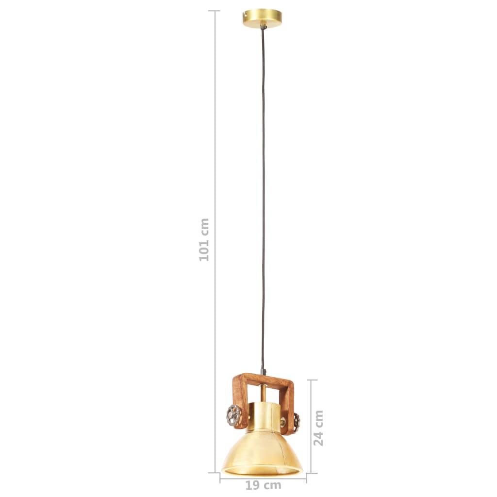 vidaXL Hängelampe Industriestil 25 W Messing Rund 19 cm E27