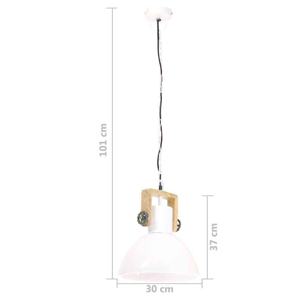 vidaXL Hängelampe Industriestil 25 W Weiß Rund 30 cm E27