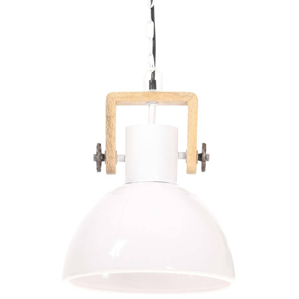 vidaXL Hängelampe Industriestil 25 W Weiß Rund 30 cm E27