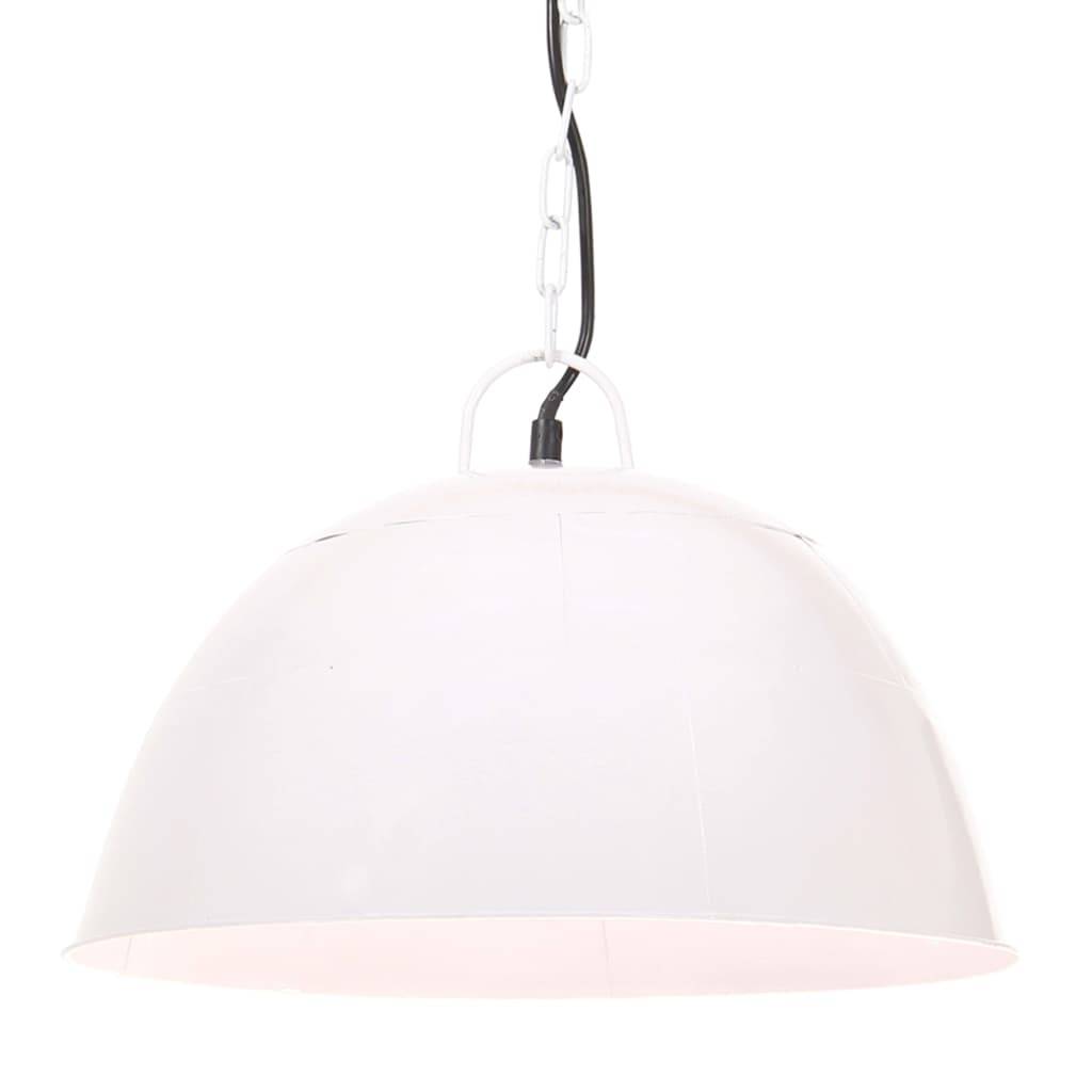 vidaXL Hängelampe Vintage Industriestil 25 W Weiß Rund 41 cm E27