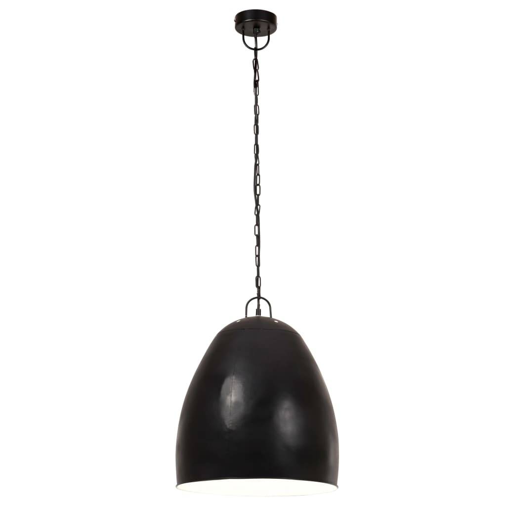 vidaXL Hängelampe Industriestil 25 W Schwarz Rund 42 cm E27