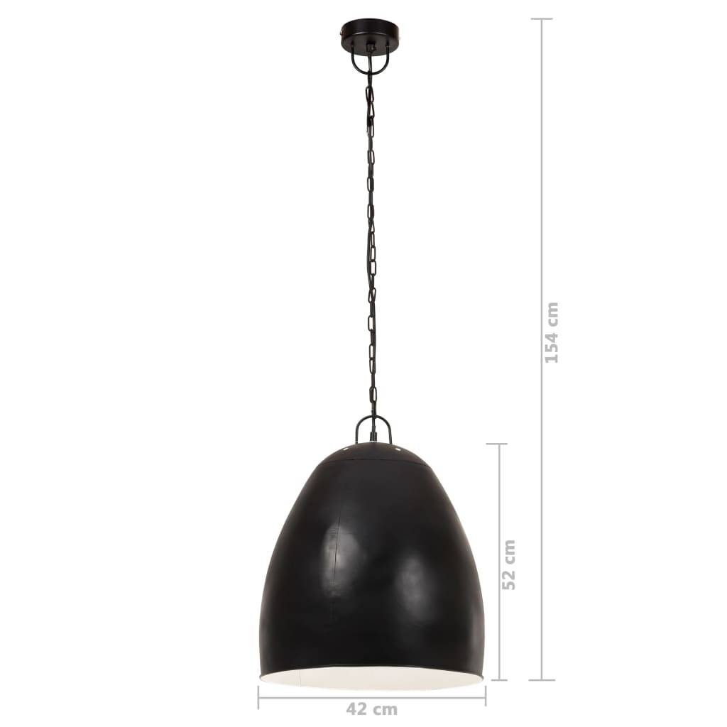 vidaXL Hängelampe Industriestil 25 W Schwarz Rund 42 cm E27
