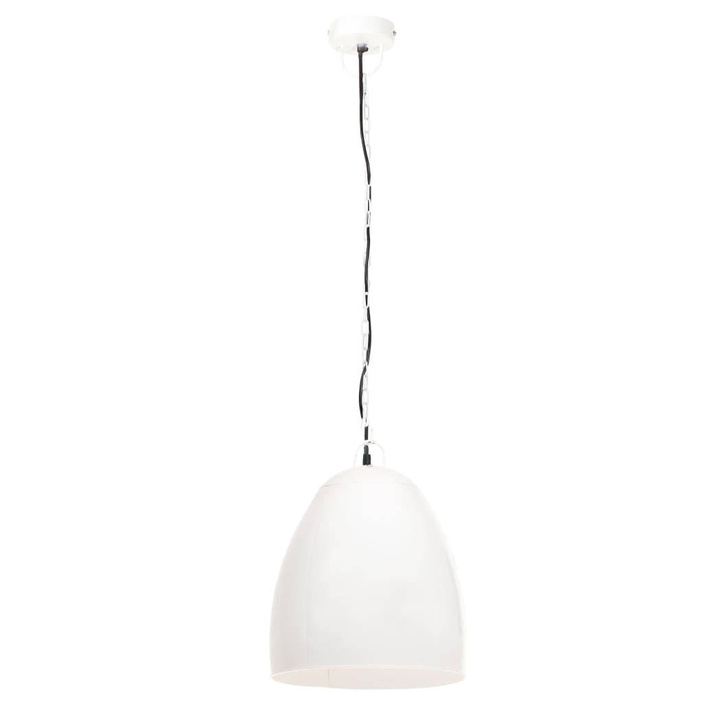 vidaXL Hängelampe Industriestil 25 W Weiß Rund 42 cm E27
