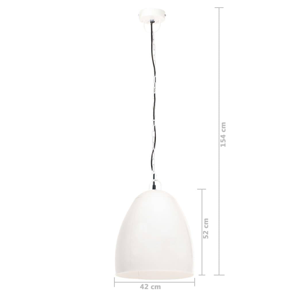 vidaXL Hängelampe Industriestil 25 W Weiß Rund 42 cm E27