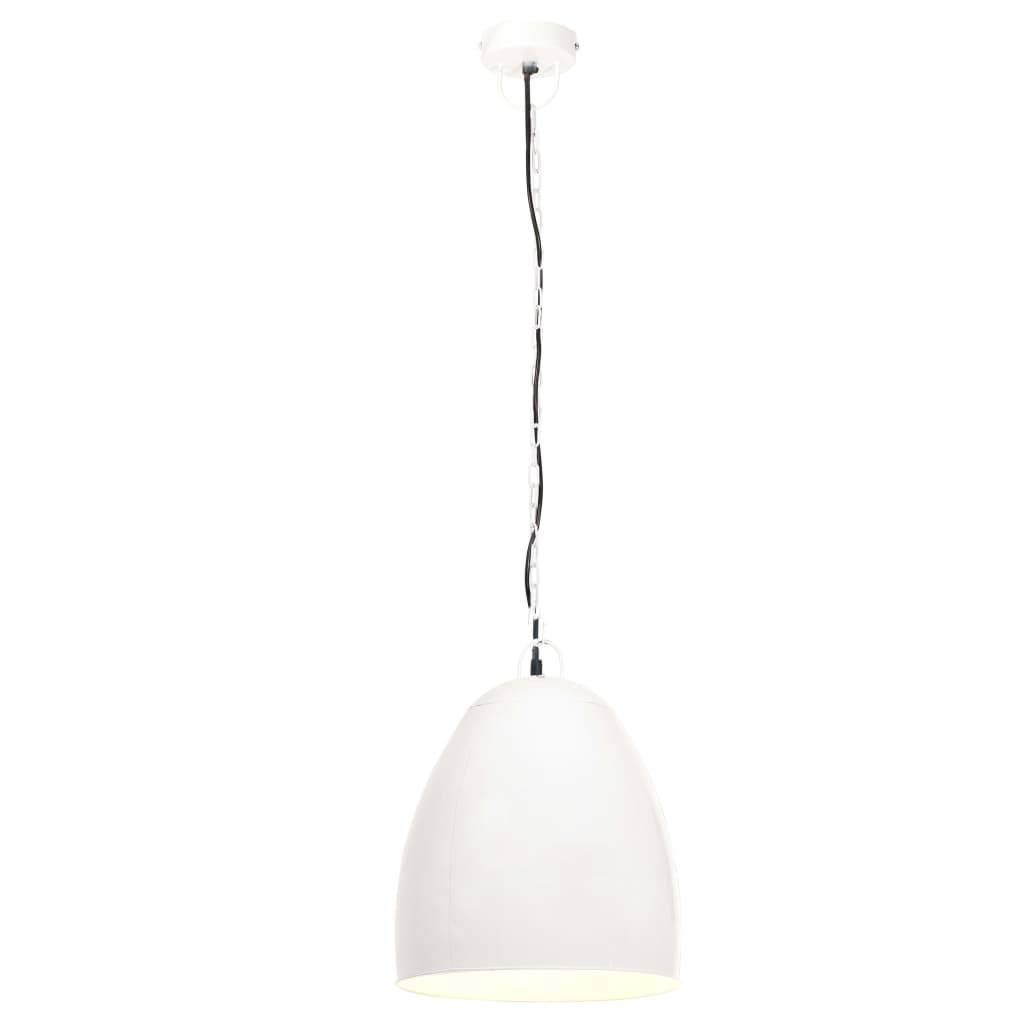 vidaXL Hängelampe Industriestil 25 W Weiß Rund 42 cm E27