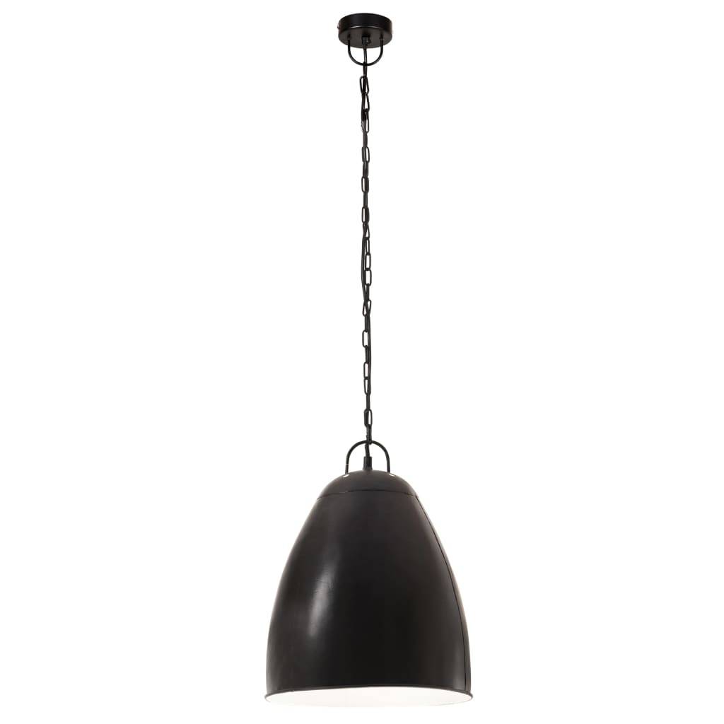 vidaXL Hängelampe Industriestil 25 W Schwarz Rund 32 cm E27