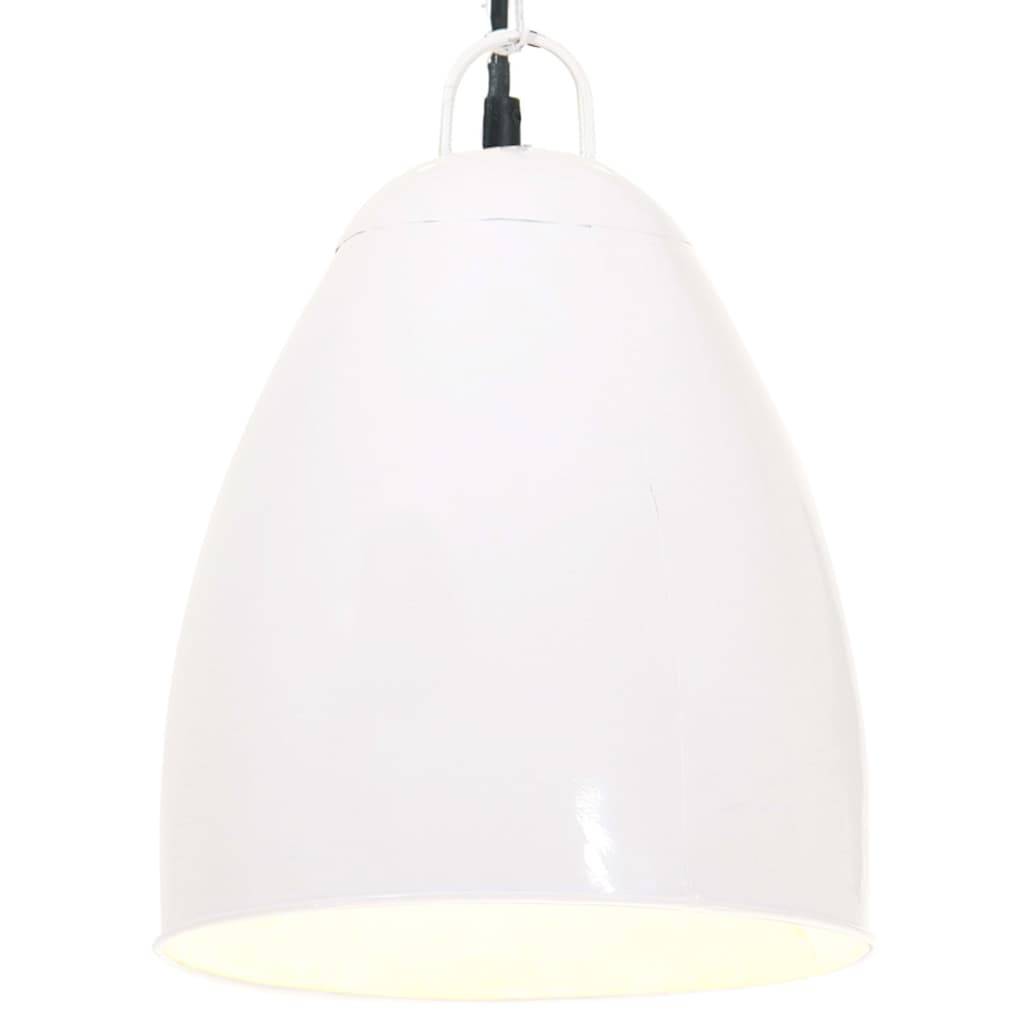 vidaXL Hängelampe Industriestil 25 W Weiß Rund 32 cm E27