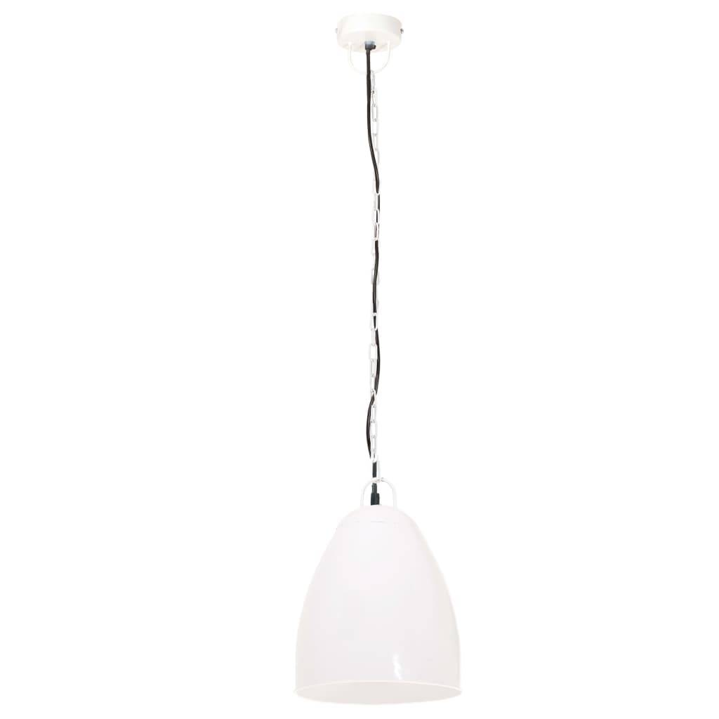 vidaXL Hängelampe Industriestil 25 W Weiß Rund 32 cm E27