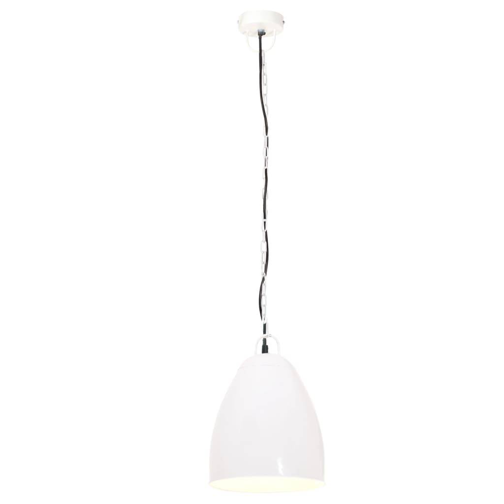 vidaXL Hängelampe Industriestil 25 W Weiß Rund 32 cm E27