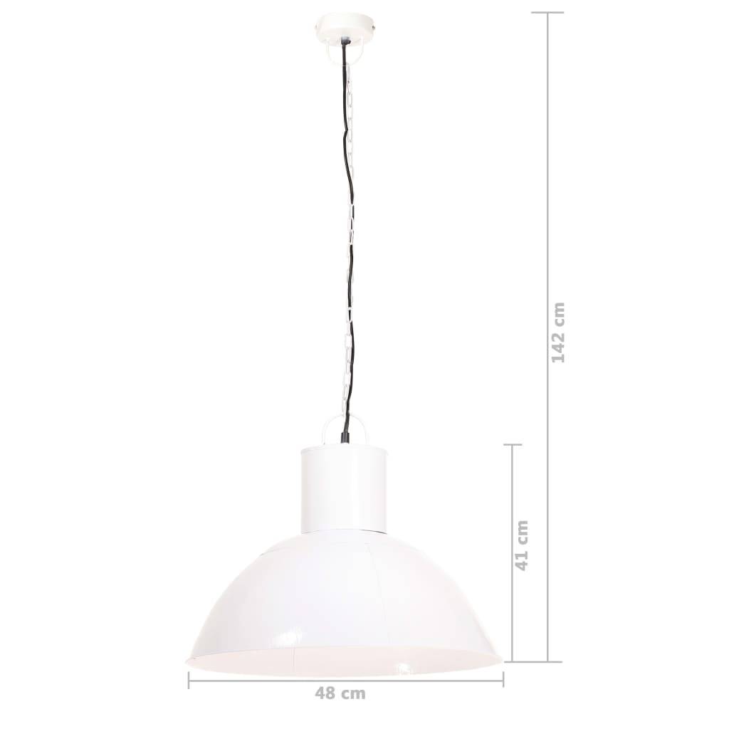 vidaXL Hängelampe 25 W Weiß Rund 48 cm E27