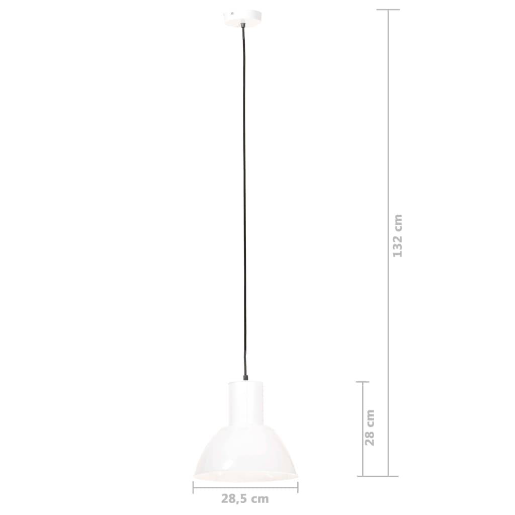 vidaXL Hängelampe 25 W Weiß Rund 28,5 cm E27