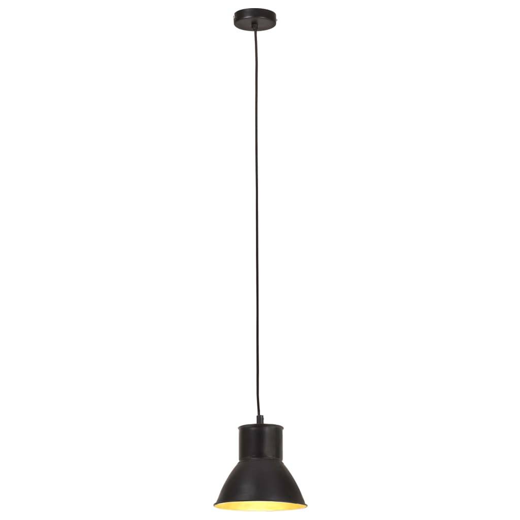 vidaXL Hängelampe 25 W Schwarz Rund 17 cm E27