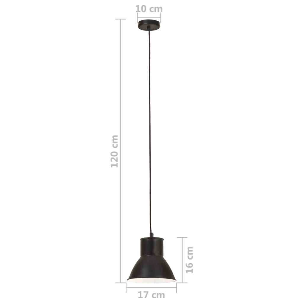 vidaXL Hängelampe 25 W Schwarz Rund 17 cm E27