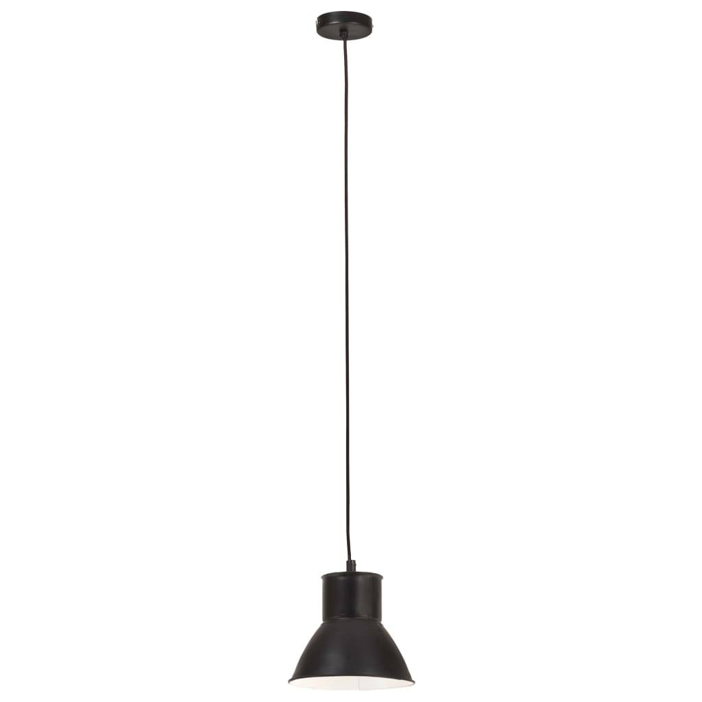 vidaXL Hängelampe 25 W Schwarz Rund 17 cm E27