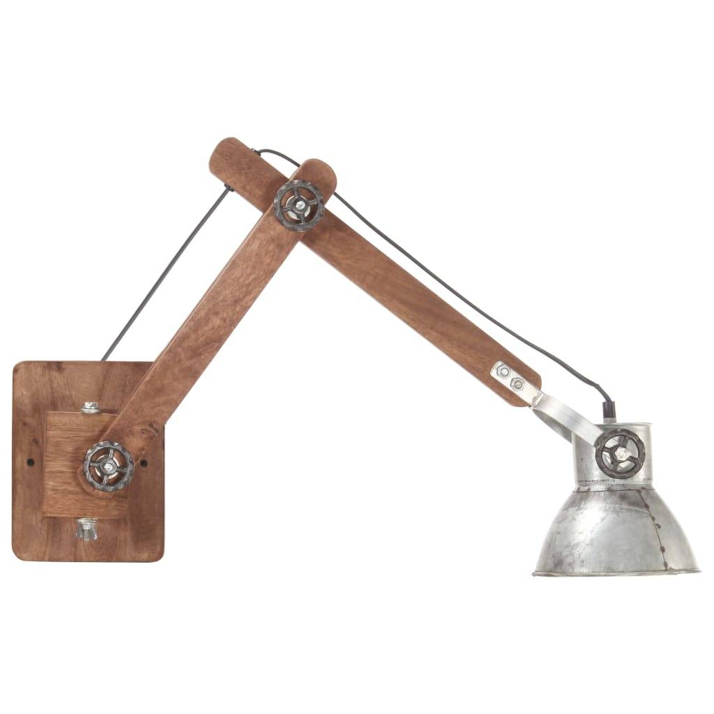 vidaXL Wandleuchte Industrie-Stil Silbern Rund E27