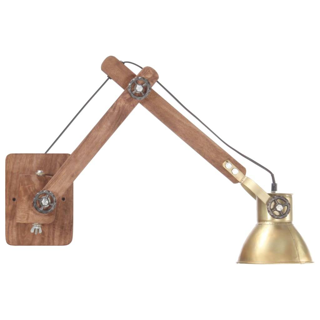vidaXL Wandleuchte Industrie-Stil Messing Rund E27