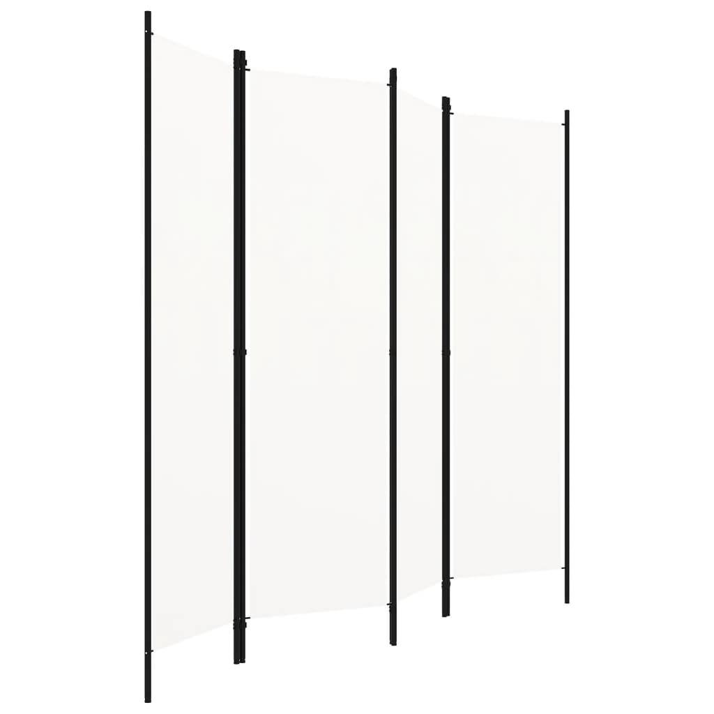 vidaXL 4-tlg. Raumteiler Weiß 200x180 cm