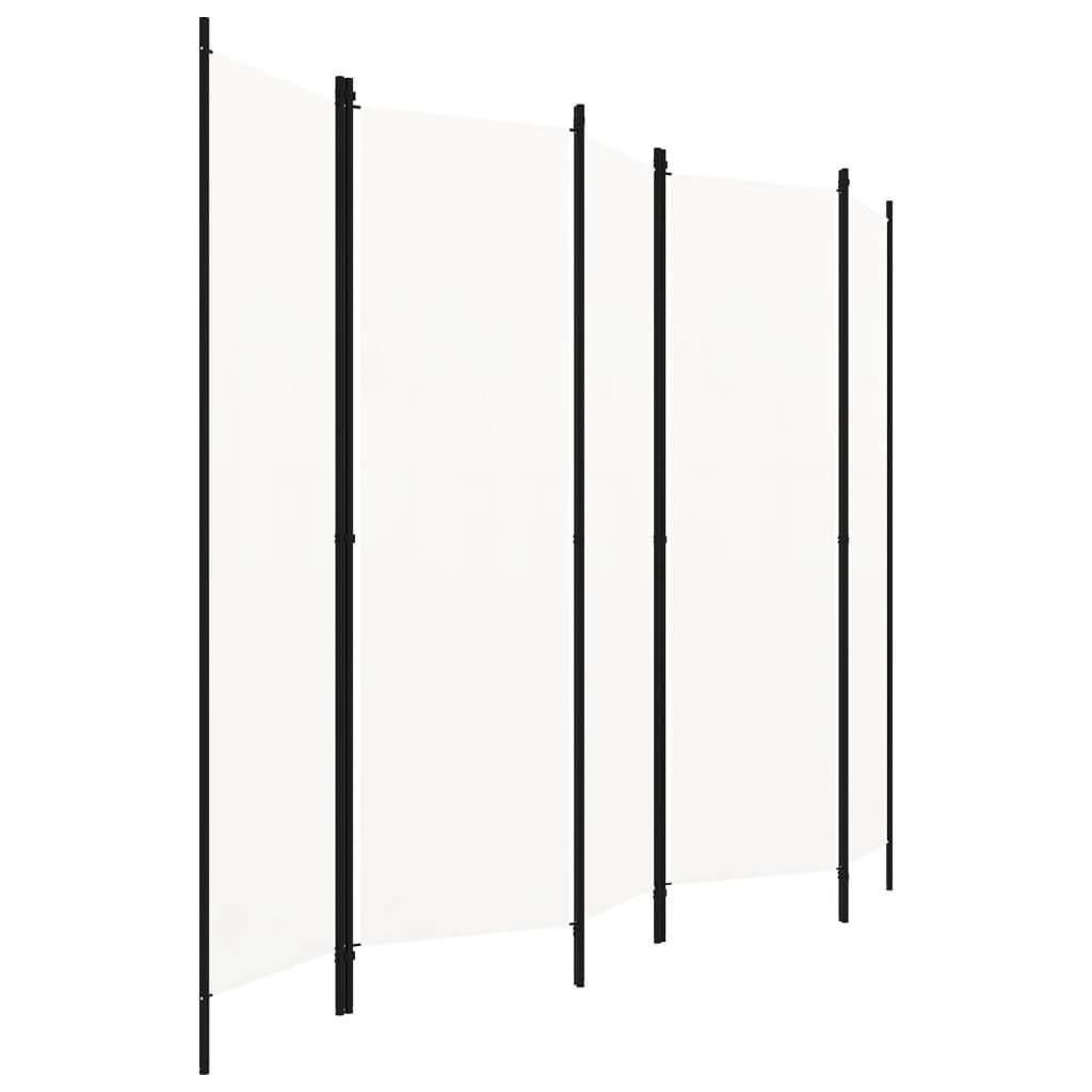 vidaXL 5-tlg. Raumteiler Weiß 250x180 cm