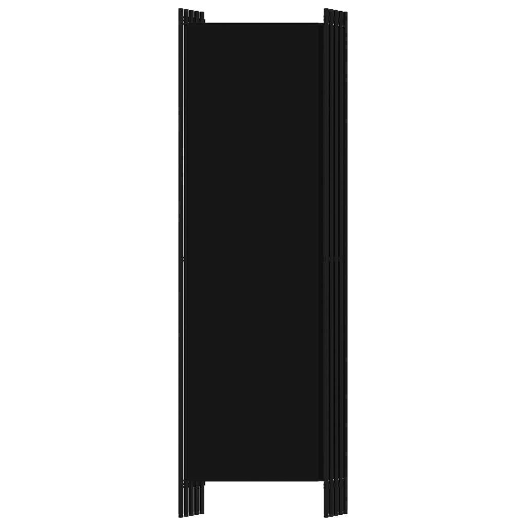 vidaXL 5-tlg. Raumteiler Schwarz 250x180 cm
