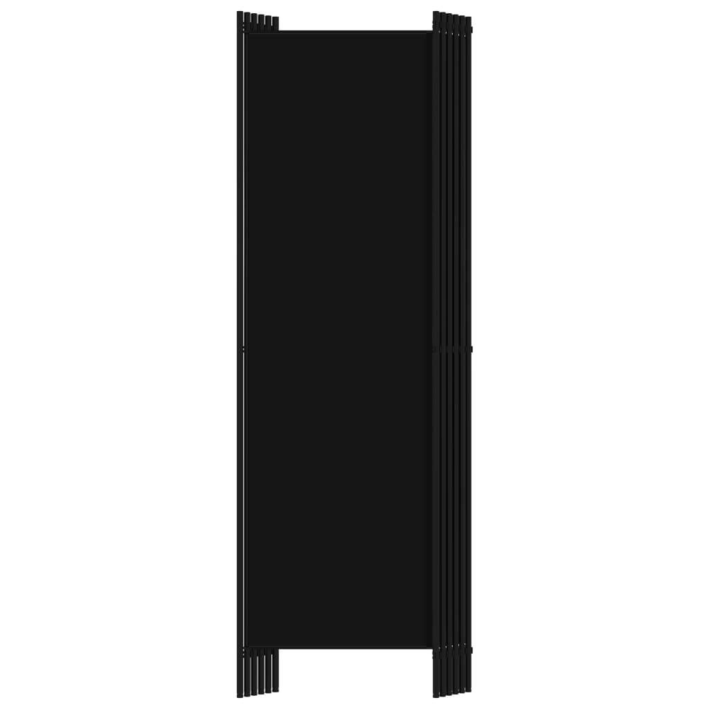 vidaXL 6-tlg. Raumteiler Schwarz 300x180 cm