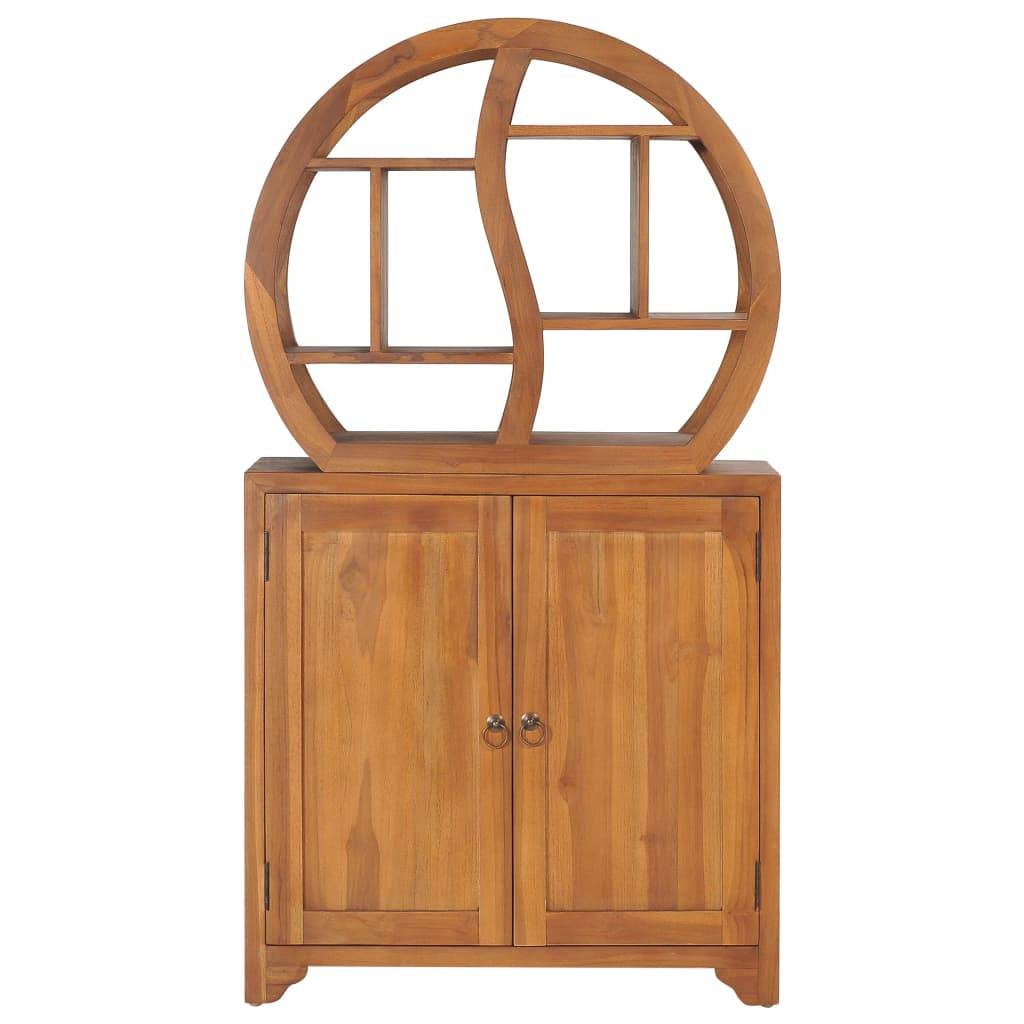 vidaXL Schrank mit Yin-Yang-Regal 70x30x130 cm Teak Massivholz