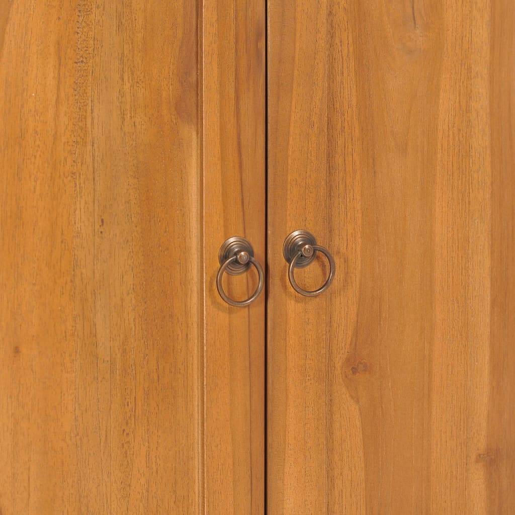 vidaXL Schrank mit Yin-Yang-Regal 70x30x130 cm Teak Massivholz