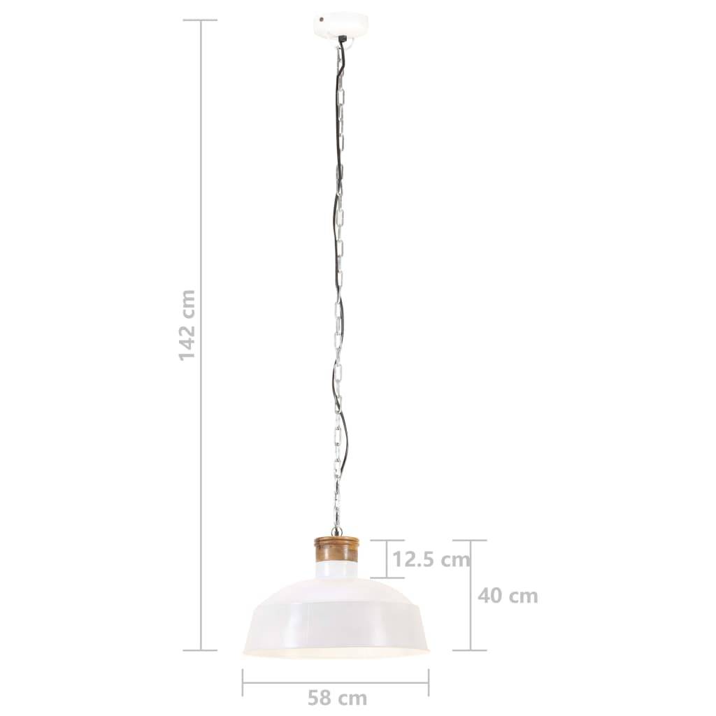vidaXL Hängelampe Industriestil 58 cm Weiß E27