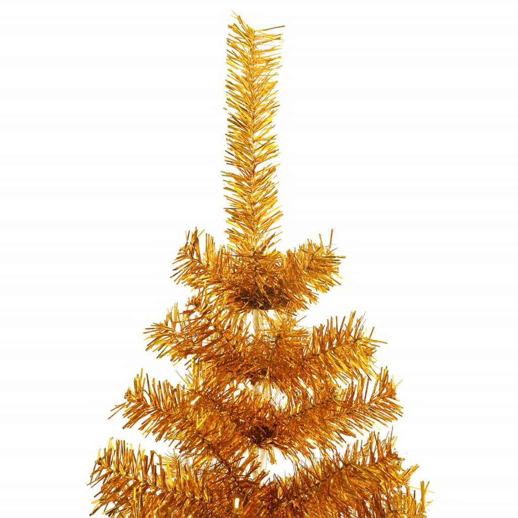 vidaXL Künstlicher Weihnachtsbaum mit Ständer Gold 180 cm PET