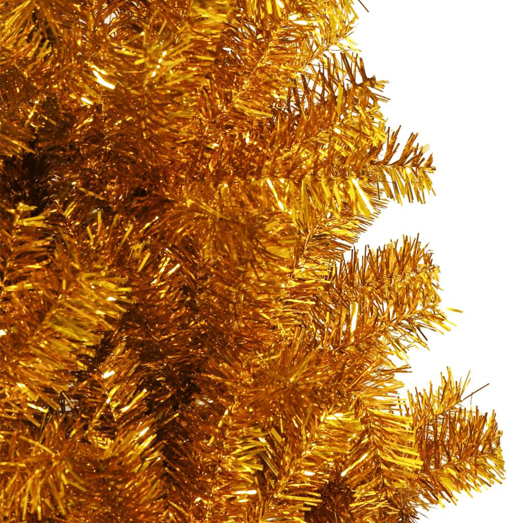 vidaXL Künstlicher Weihnachtsbaum mit Ständer Gold 180 cm PET