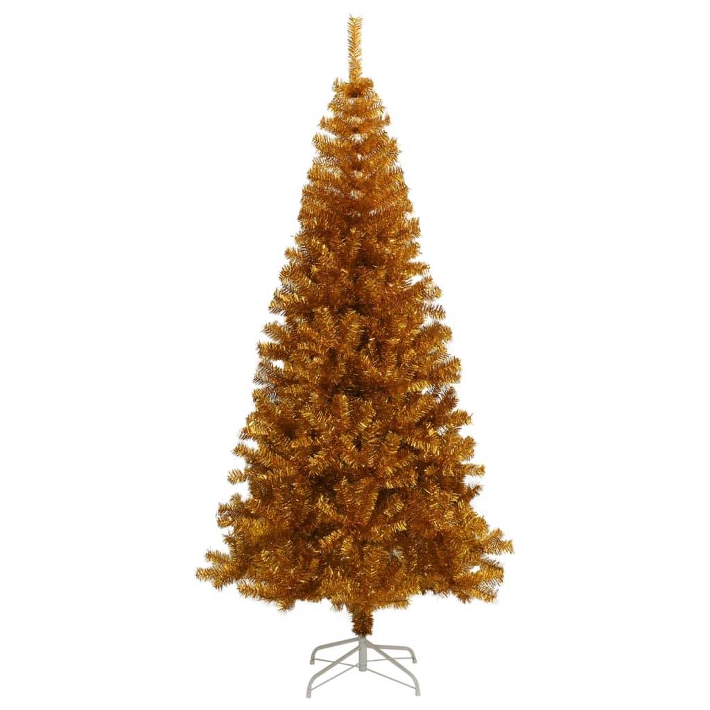 vidaXL Künstlicher Weihnachtsbaum mit Ständer Gold 180 cm PET