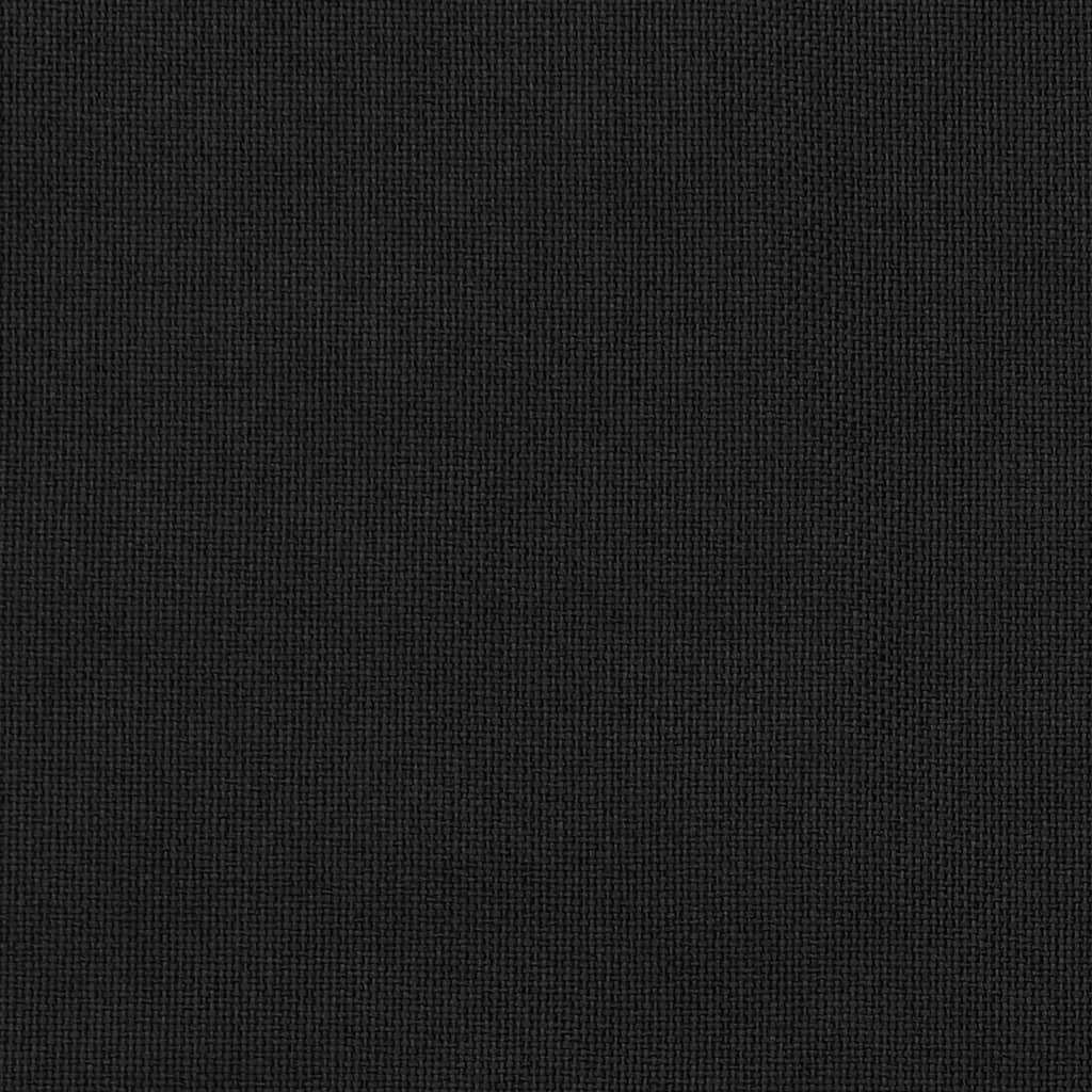 vidaXL Verdunkelungsvorhänge Haken Leinenoptik 2Stk. Schwarz 140x175cm