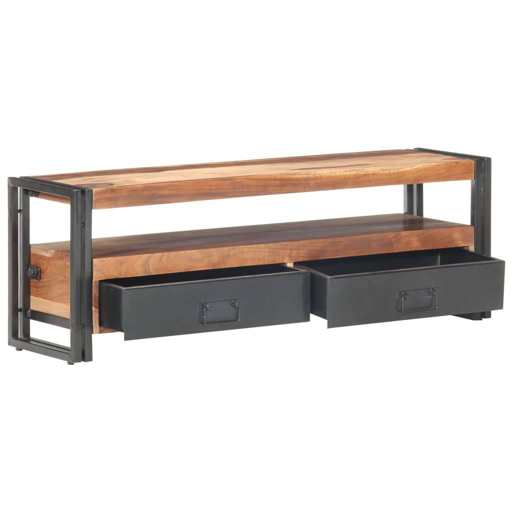 vidaXL TV-Schrank 120x30x40 cm Massivholz mit Palisander-Finish