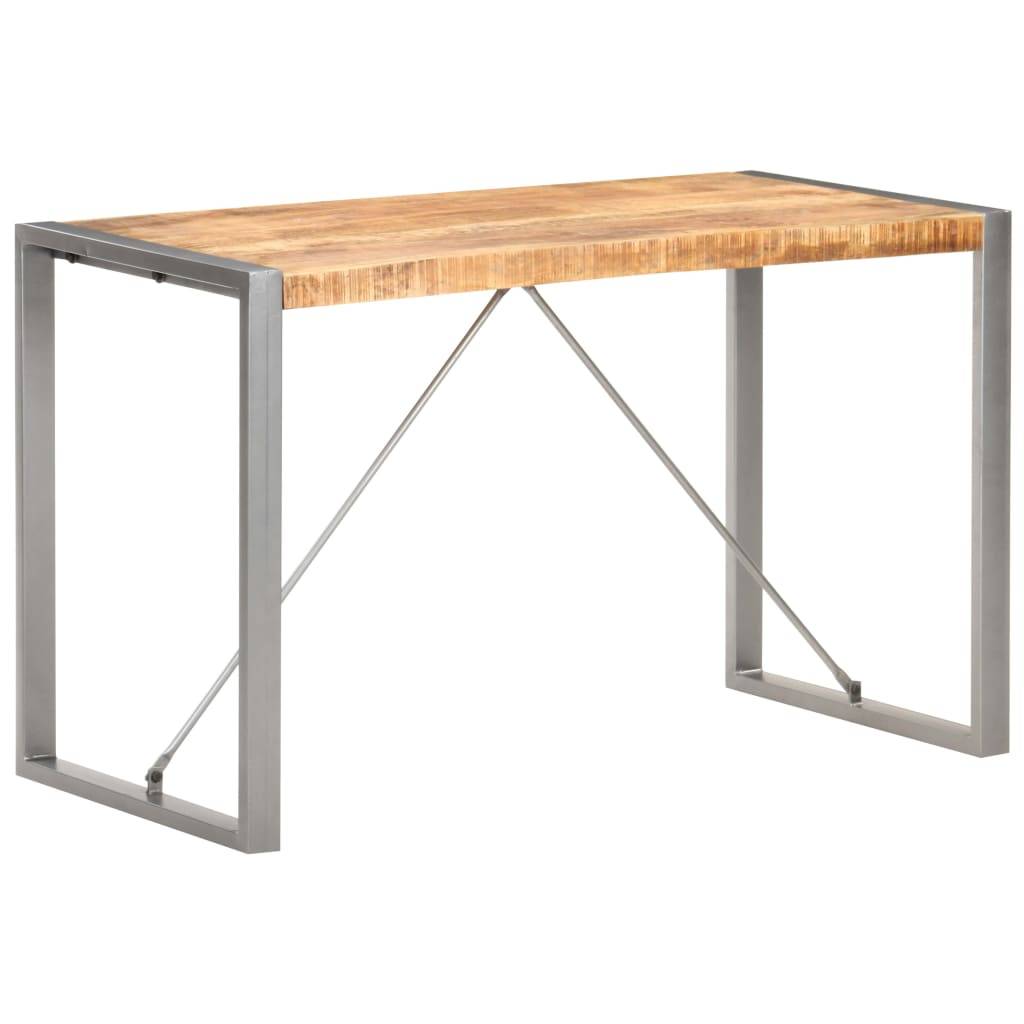 vidaXL Esstisch 120x60x75 cm Raues Mango-Massivholz