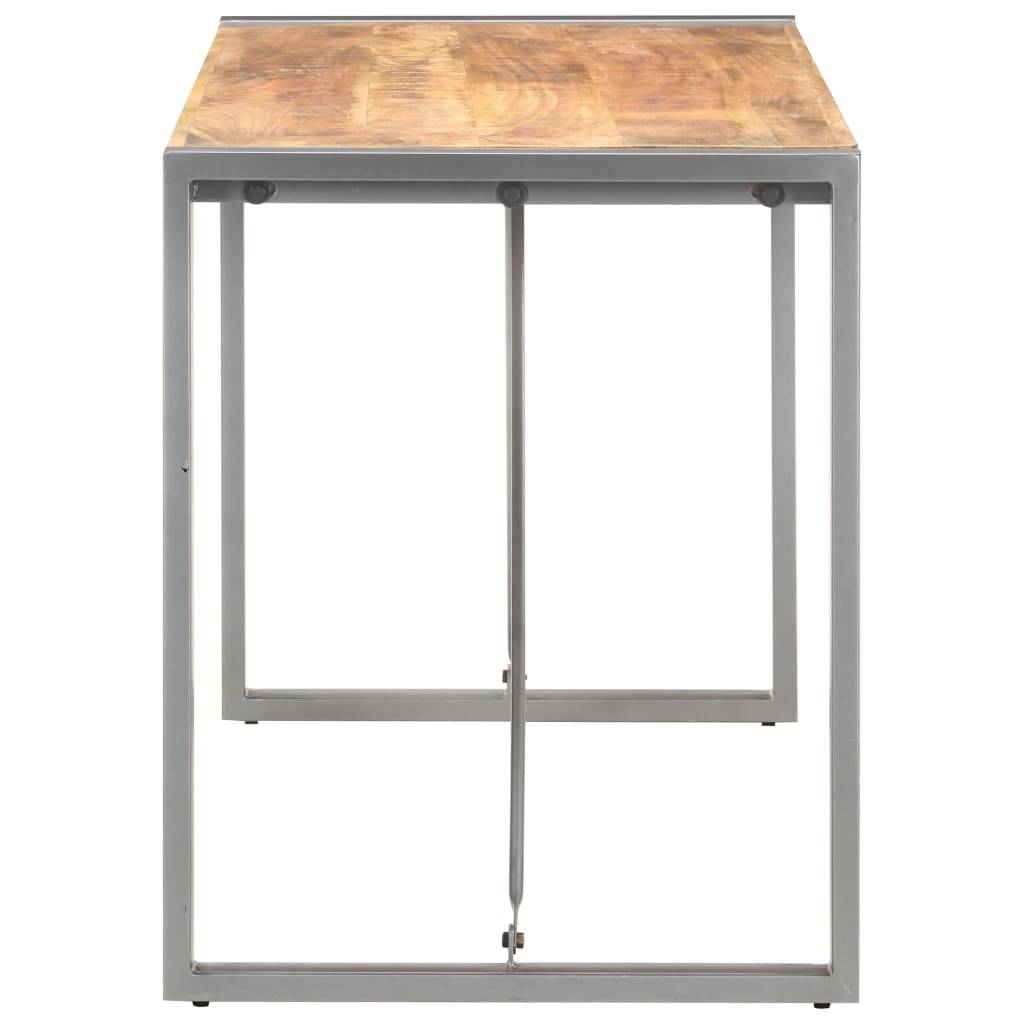 vidaXL Esstisch 120x60x75 cm Raues Mango-Massivholz